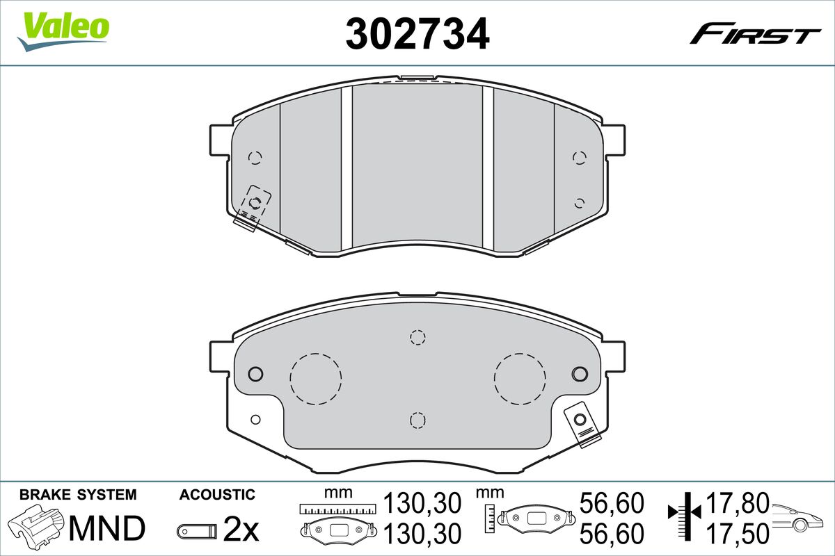 VALEO Fékbetét, mind 302734_VALEO